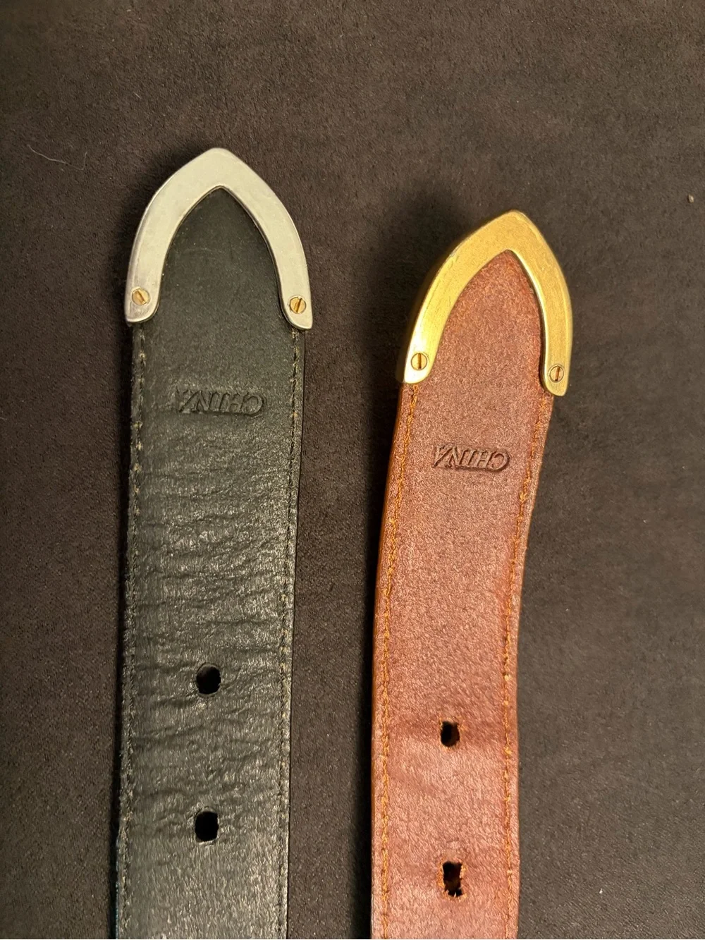 VTG 1992 Safari Belt Bundle Honest Genuine Leather Elephant Rhino Cheetah Med